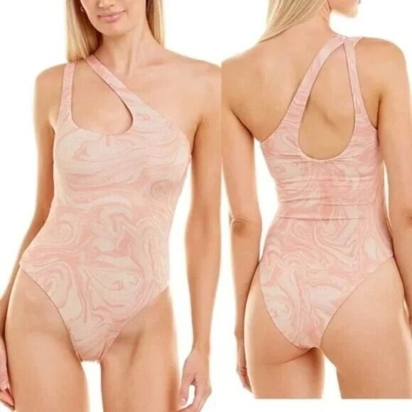 l*space Other - L*Space Womens‎ 8 Shine On Shimmer Phoebe All Swirled Up One Piece Swimsuit NWT